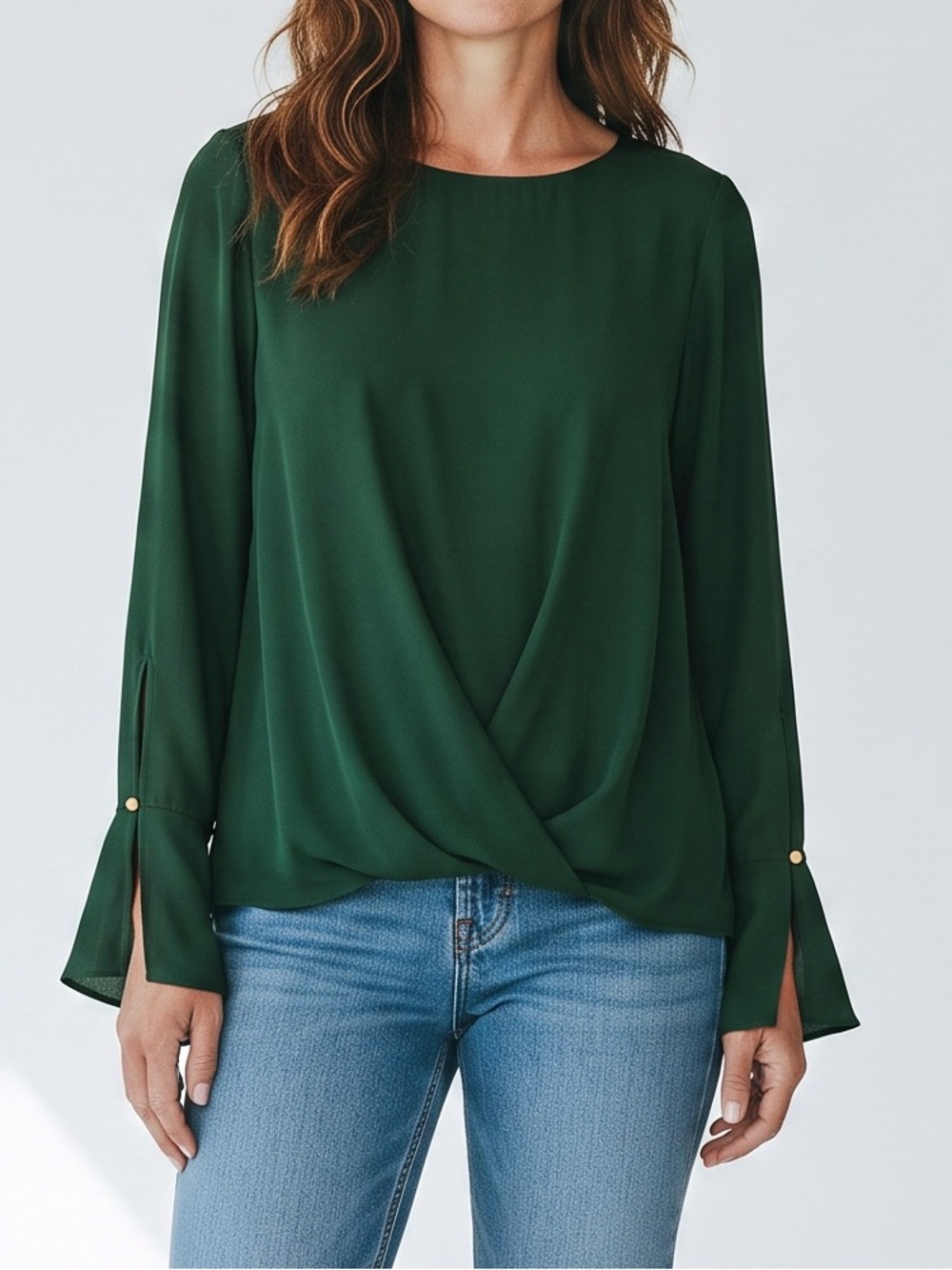 Vince Camuto Forest Green Blouse
